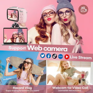 Digital Camera,5K Cameras For Photography,80MP UHD Portable Vlogging Camera,Cheap 18X Zoom Travel Point And Shoot Camera