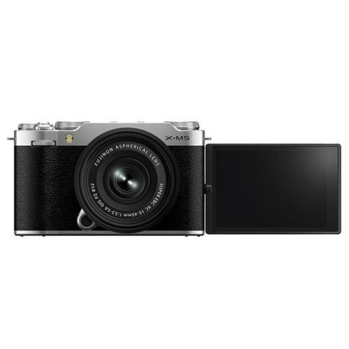 Fujifilm X-M5 Mirrorless Camera in Silver with XC15-45mm Lens