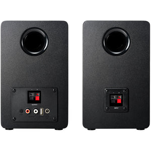 Audio Technica AT-SP3X Powered Bookshelf Speakers with Bluetooth Black