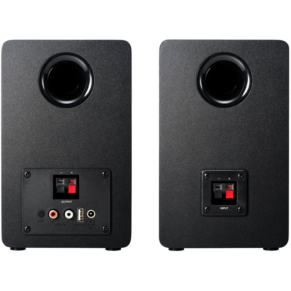 Audio Technica AT-SP3X Powered Bookshelf Speakers with Bluetooth Black
