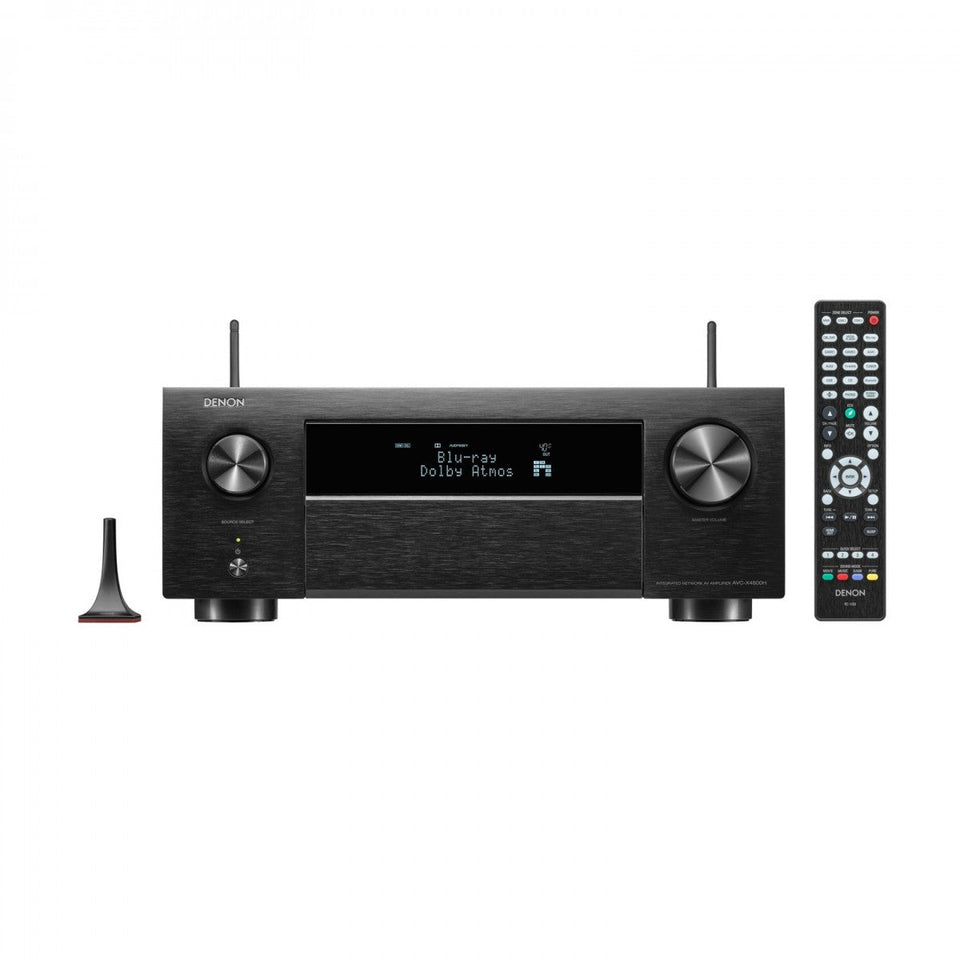 Denon AVC-X4800H 9.4 Ch 200W 8K Dolby Atmos and DTS:X AV Amplifier with HEOS Built-in Black CLEARANCE