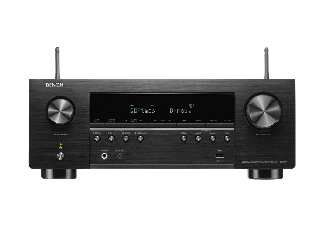 DENON AVR-S970H 7.2 Ch 185W 8K with HEOS Built-in AV Receiver