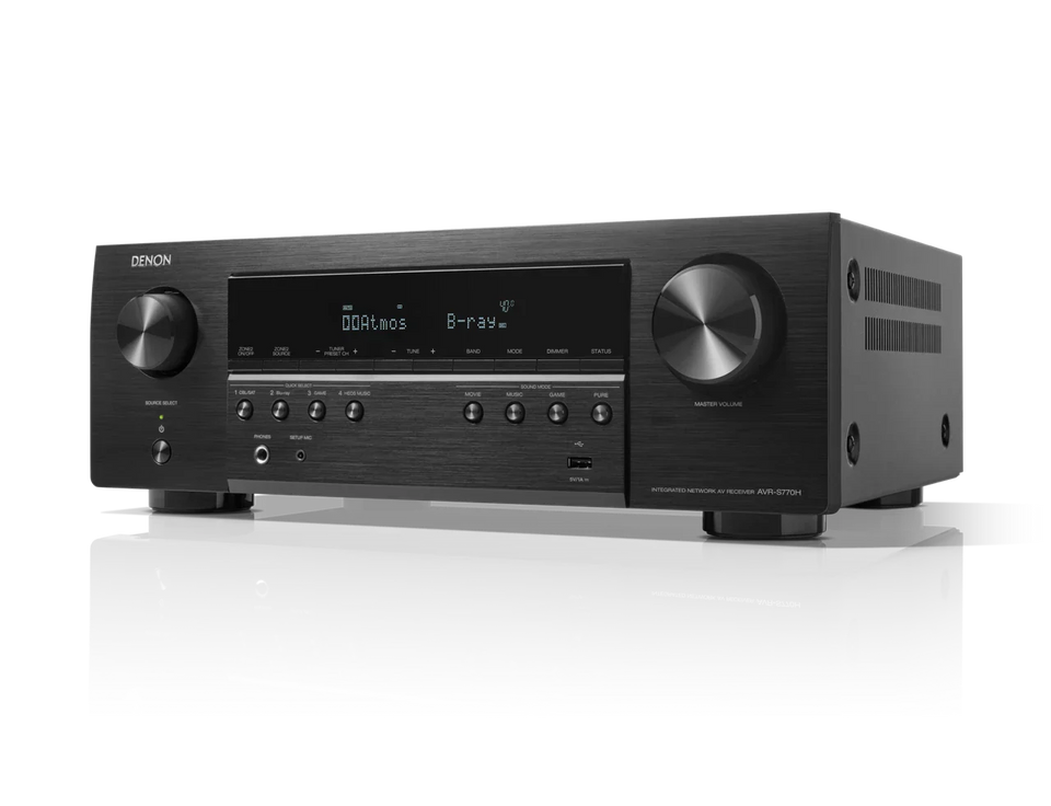 DENON AVRS770H 7.2 Ch 75W 8K AV Receiver With HEOS Built In Black