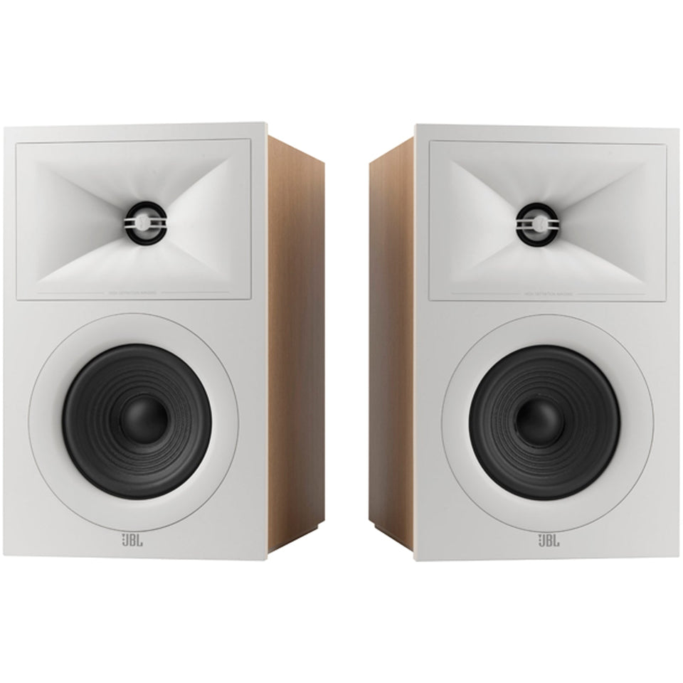 JBL STAGE 250B 2 Way 5.2 Inch Dolby Atmos Surround Sound Bookshelf Speakers Pair White