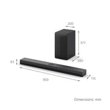 LG US70TY 3.1.3 Channel Dolby Atmos Soundbar with Subwoofer 2024