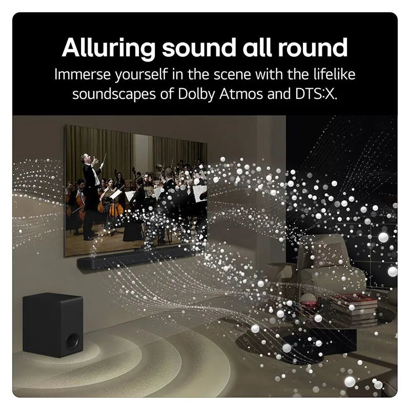 LG US90TY 5.1.3 Channel Dolby Atmos Soundbar with Subwoofer 2024